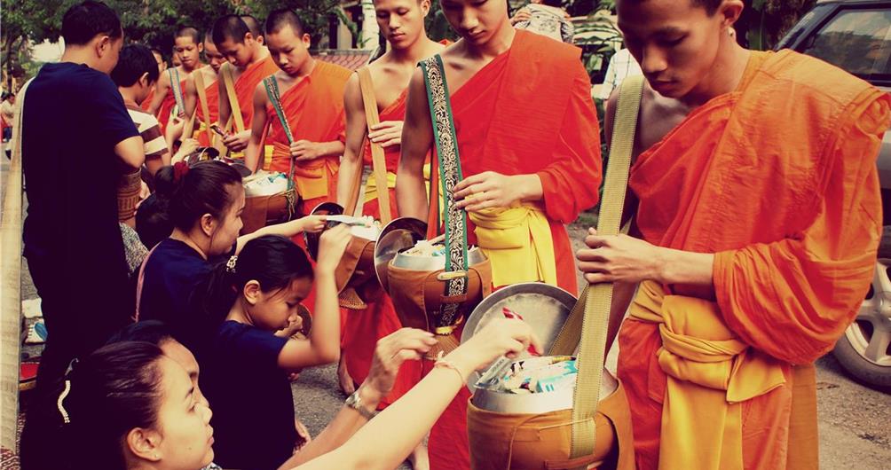 Tak Bat Ceremony, Luang Prabang Laos