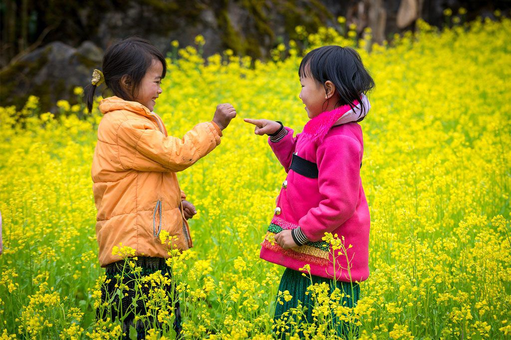 local kids in Northern Vietnam