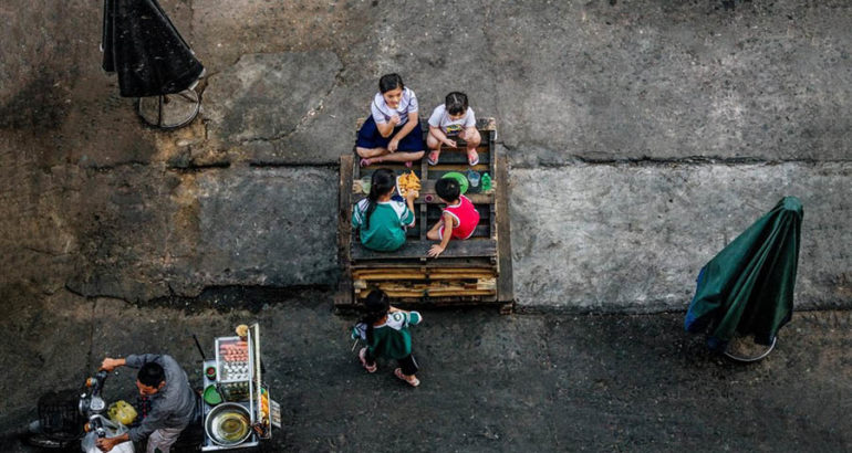 Street vendors in Saigon