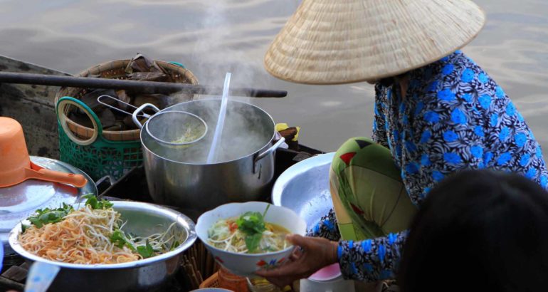 Street food vendor in Southwestern Vietnam