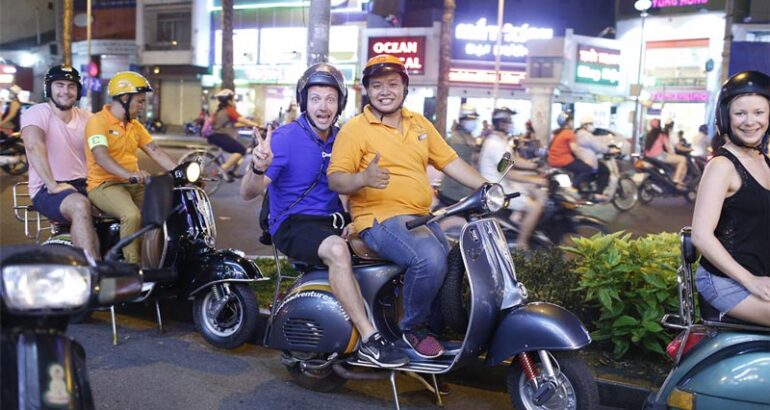Guest and guide in Saigon