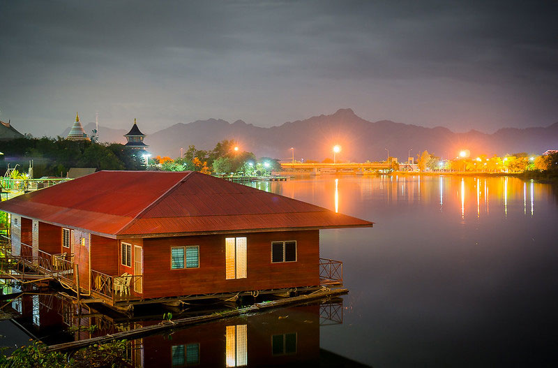 Kanchanaburi by night (Photo credit: Flickr)